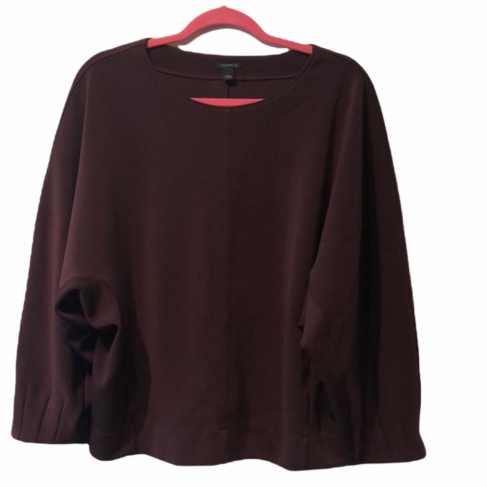 Thick oversized burgundy top Ann Taylor Large